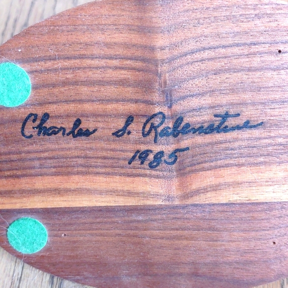 Vintage Hand Carved Small Wood Ducks on Base - Picture 4 of 6